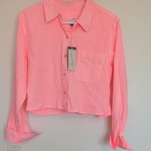 Universal Thread Neon Coral Button-Up Shirt